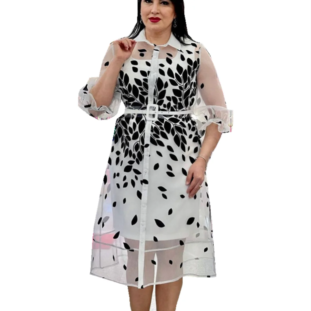African Fashion Women's Clothing Transparent Organza Flocking Vest Dress two pcs Large size suit
African Fashion Women's Clothing Transparent Organza Flocking Vest Dress two pcs Large size suit
