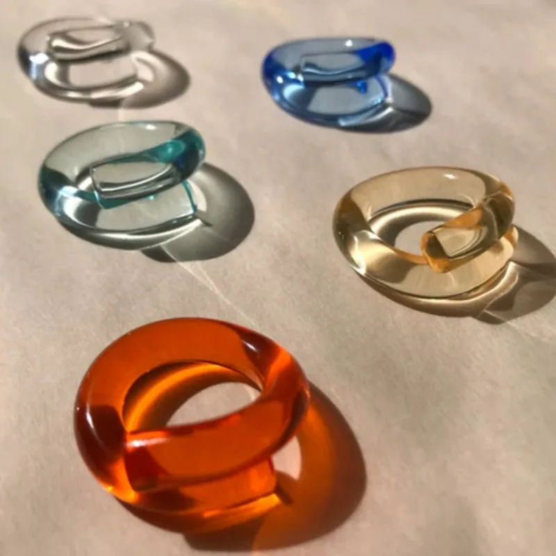 Hot Selling Transparent Multi Colors Acrylic Resin Finger Rings For Women Personalized Acrylic Ring, As pictures
Hot Selling Transparent Multi Colors Acrylic Resin Finger Rings For Women Personalized Acrylic Ring, As pictures