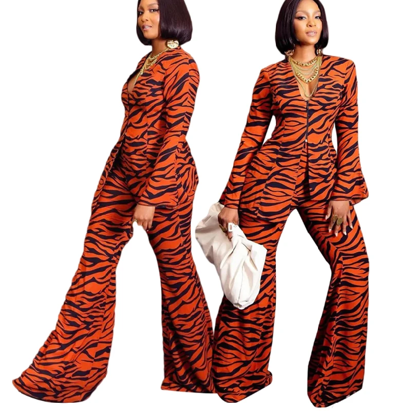C8437 New Sexy Fashion Autumn Winter Womens Zipper V - Neck Print Office Suits Plus Size Two Piece Pants Set Women Office Dress
C8437 New Sexy Fashion Autumn Winter Womens Zipper V - Neck Print Office Suits Plus Size Two Piece Pants Set Women Office Dress