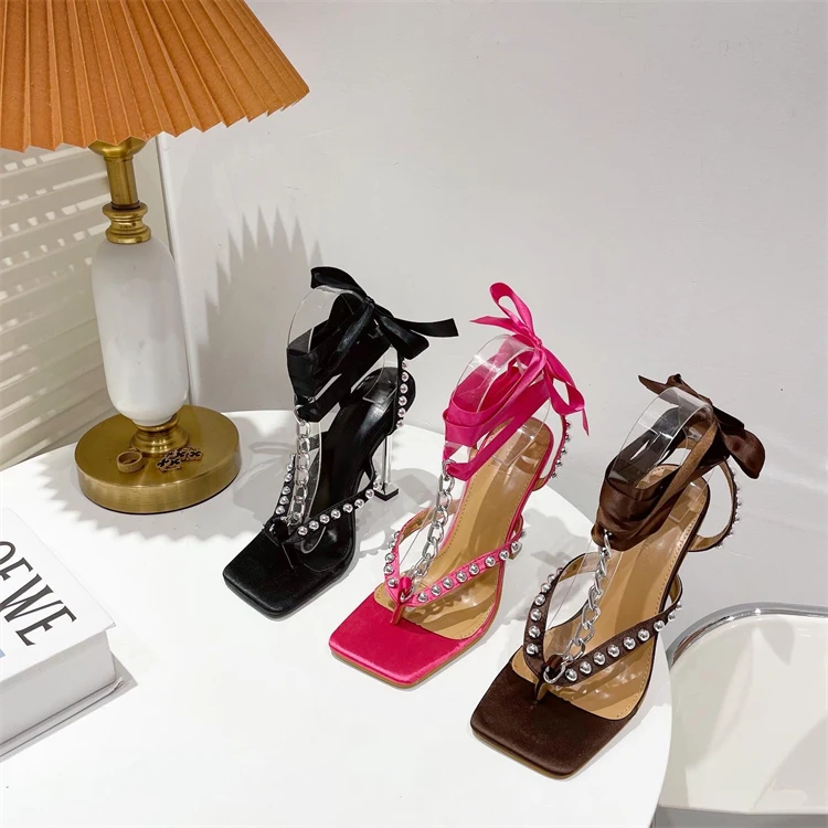 New Arrival Rhinestone Decoration Lace-Up Stiletto Sandal Ribbon High Heel Shoes Women'S Sandals
New Arrival Rhinestone Decoration Lace-Up Stiletto Sandal Ribbon High Heel Shoes Women'S Sandals