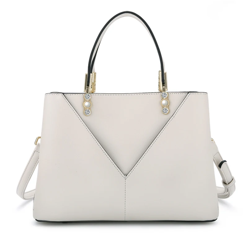 2021 cowhide Leather bag for ladies shoulder bag cross-body bag handbag female, White/black/blue
2021 cowhide Leather bag for ladies shoulder bag cross-body bag handbag female, White/black/blue