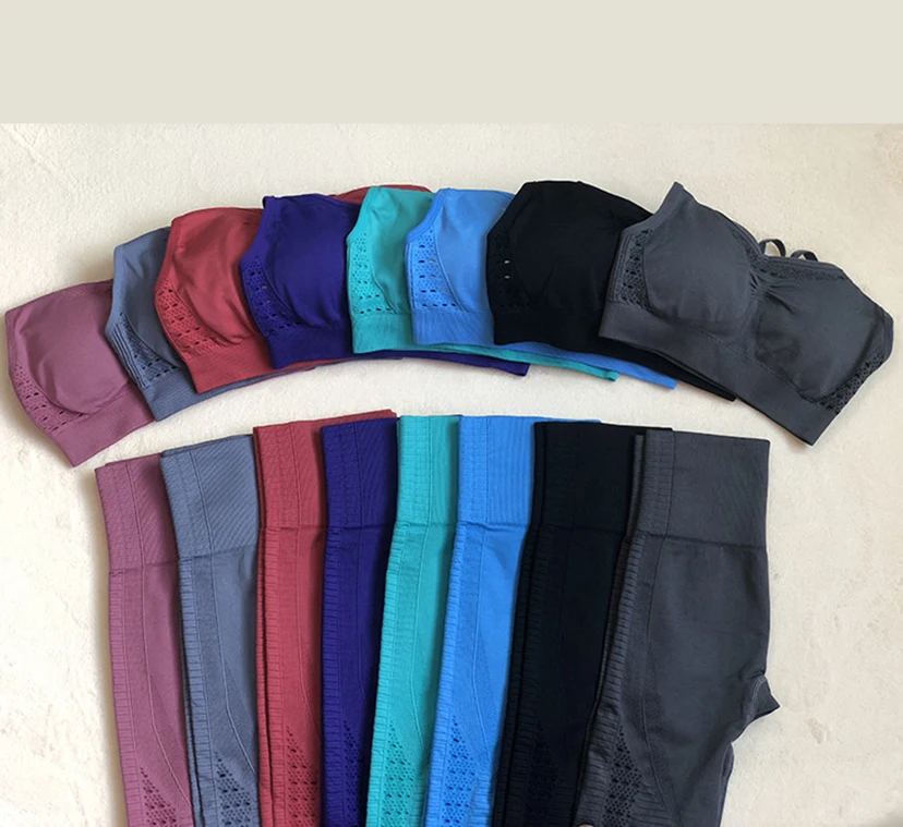 Seamless leggings strappy bra 2Pcs yoga set women gym fitness clothing high waist yoga sport legging set running sportswear, Customized color
Seamless leggings strappy bra 2Pcs yoga set women gym fitness clothing high waist yoga sport legging set running sportswear, Customized color