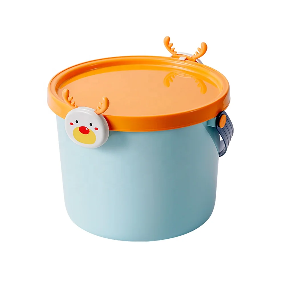 High Quality Portable Cute Plastic Toy Storage Bucket Pail Organizer with Leather Handle for Children
High Quality Portable Cute Plastic Toy Storage Bucket Pail Organizer with Leather Handle for Children