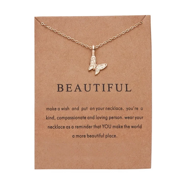 Wholesale Fashion Simple Golden Alloy Small Butterfly Pendant Necklace For Women, Gold
Wholesale Fashion Simple Golden Alloy Small Butterfly Pendant Necklace For Women, Gold