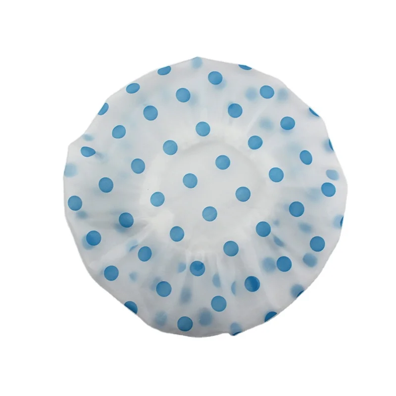 PEVA shower cap color Waterproof Thicken Elastic Bath Hat Plastic Bathing Cap for Hair Salon Bathroom Products, Picture
PEVA shower cap color Waterproof Thicken Elastic Bath Hat Plastic Bathing Cap for Hair Salon Bathroom Products, Picture