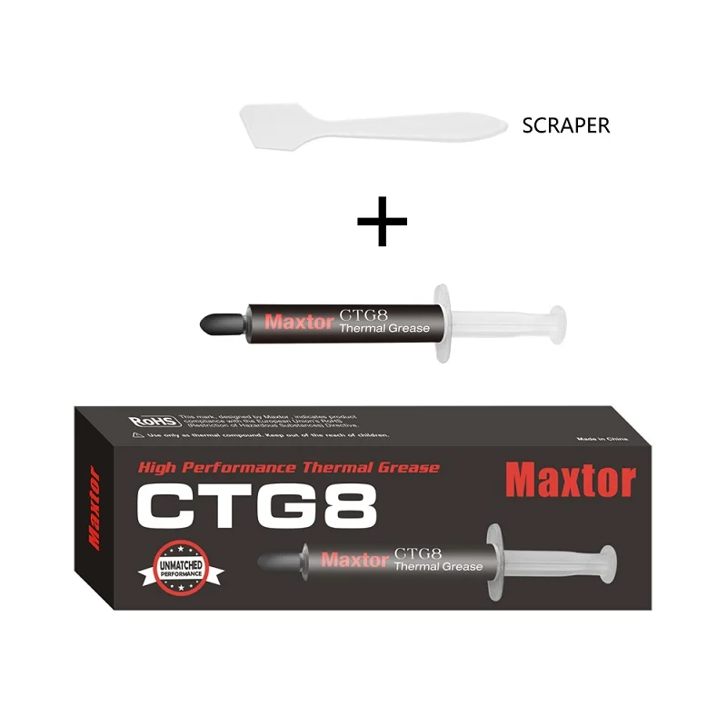High performance CTG8E 3g syringe custom logo temperature resistant overclock CPU heatsink plaster electronics thermal paste, Grey
High performance CTG8E 3g syringe custom logo temperature resistant overclock CPU heatsink plaster electronics thermal paste, Grey