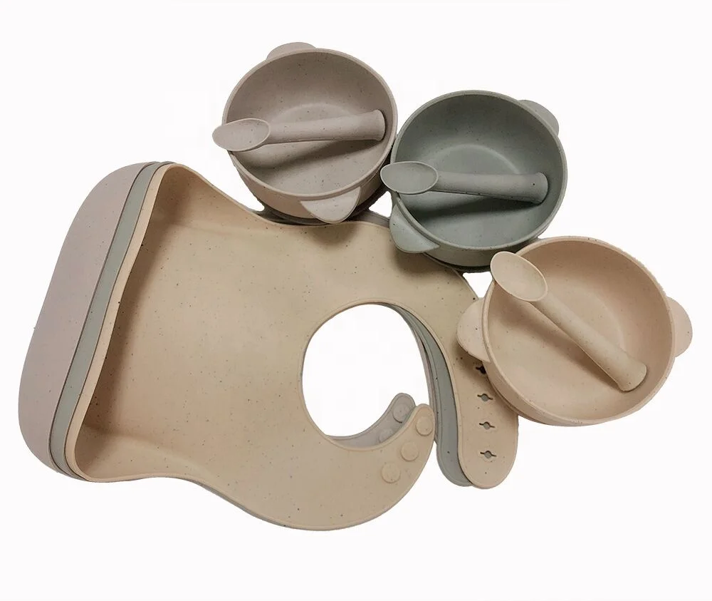 Custom Color LOGO 3PCS Food Grade Silicone Baby Feeding set Waterproof and Easy to Clean Baby Silicone Bib Suction Bowl Spoon, Customized colors
Custom Color LOGO 3PCS Food Grade Silicone Baby Feeding set Waterproof and Easy to Clean Baby Silicone Bib Suction Bowl Spoon, Customized colors