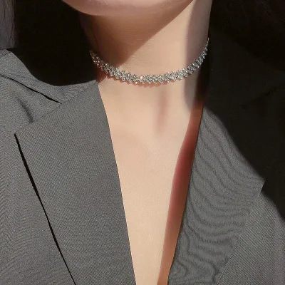 Super September Bling Bling CZ Tennis Chain Necklaces Adjustable Geometric Crystal Choker Necklaces
Super September Bling Bling CZ Tennis Chain Necklaces Adjustable Geometric Crystal Choker Necklaces