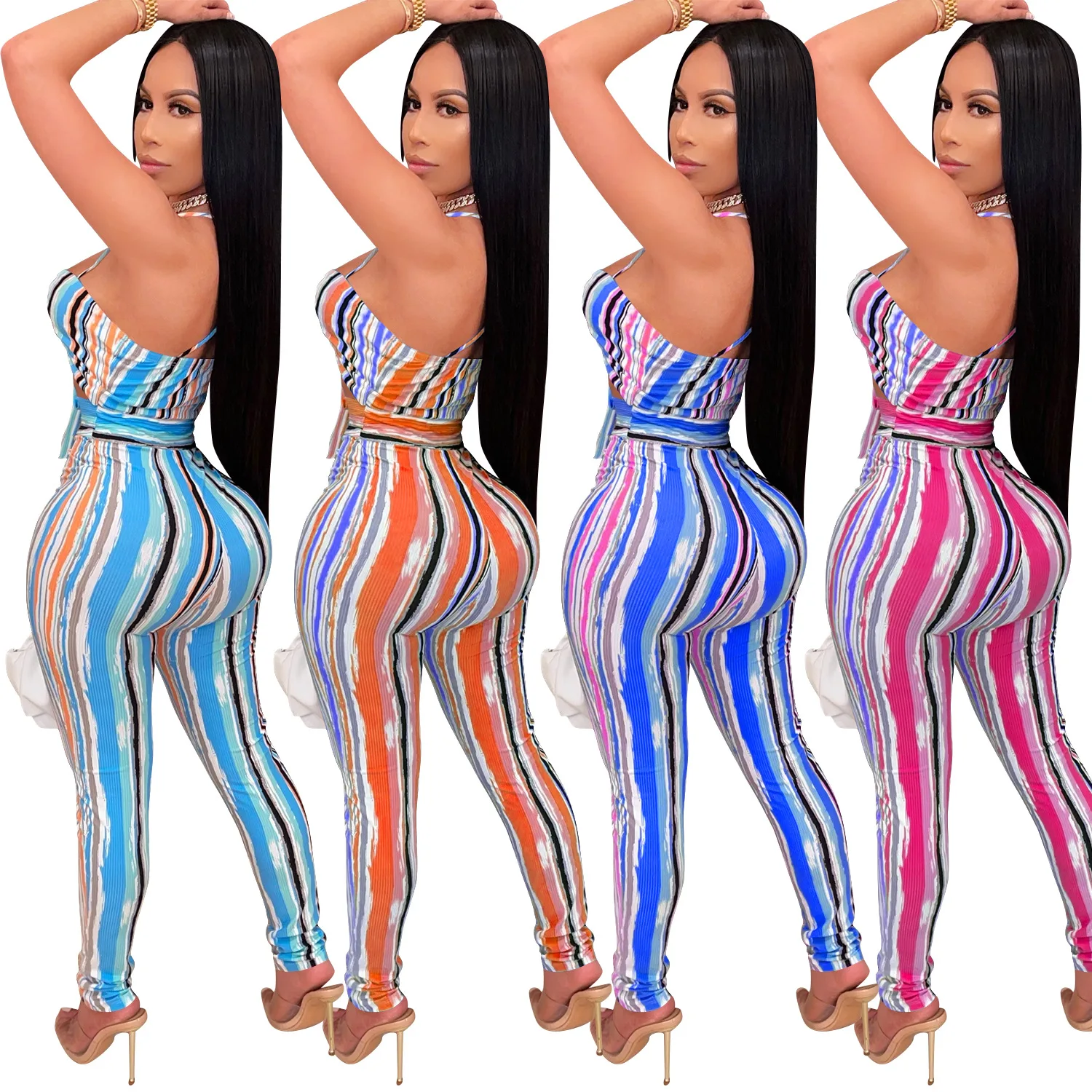 2021 New Arrivals Women Print Stripe Bandage Jumpsuit Ladies v-neck vest Short Pant Bodysuits For Women Rompers
2021 New Arrivals Women Print Stripe Bandage Jumpsuit Ladies v-neck vest Short Pant Bodysuits For Women Rompers