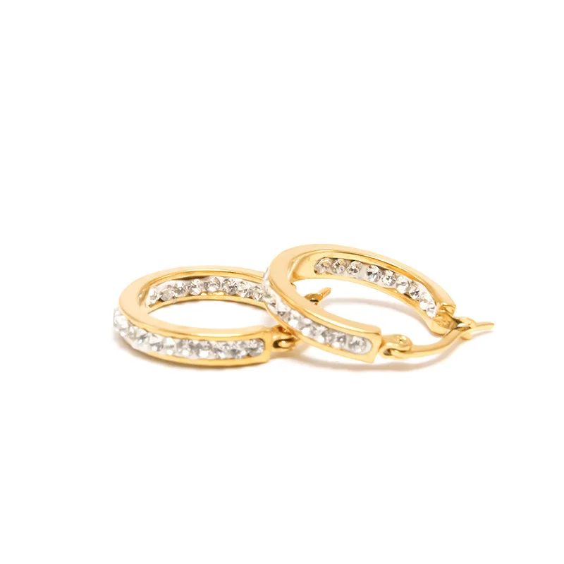 2021 Party Popular Jewelry Channel Setting Crystal Hoop Earrings Wholesale 18K Gold Plated Titanium Steel Shiny Diamond Earrings
2021 Party Popular Jewelry Channel Setting Crystal Hoop Earrings Wholesale 18K Gold Plated Titanium Steel Shiny Diamond Earrings