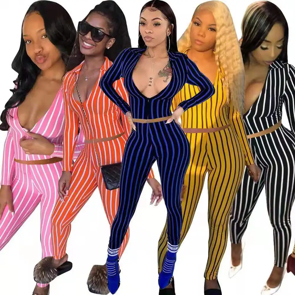 2021 new arrivals fashion casual stripe printed hooded women's jumpsuit, As the picture show
2021 new arrivals fashion casual stripe printed hooded women's jumpsuit, As the picture show