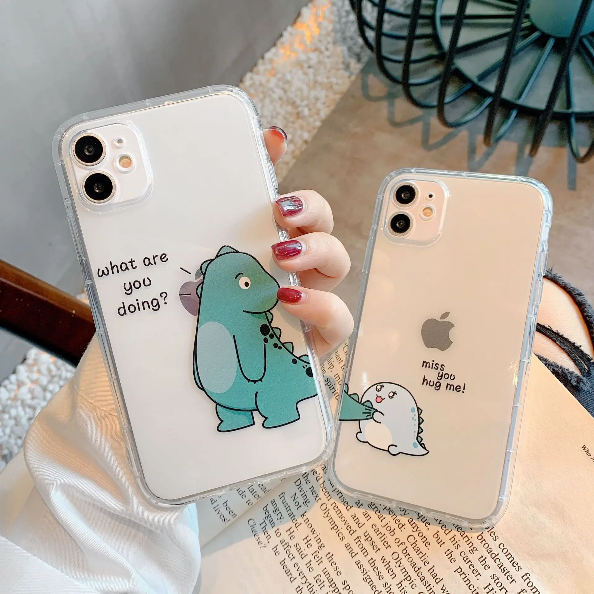 Silicone transparent small dinosaur phone caseFor iPhone 12 Pro Mini 11 Pro Max X XR Xs Max 8 Plus Customizable patterns 
Silicone transparent small dinosaur phone caseFor iPhone 12 Pro Mini 11 Pro Max X XR Xs Max 8 Plus Customizable patterns