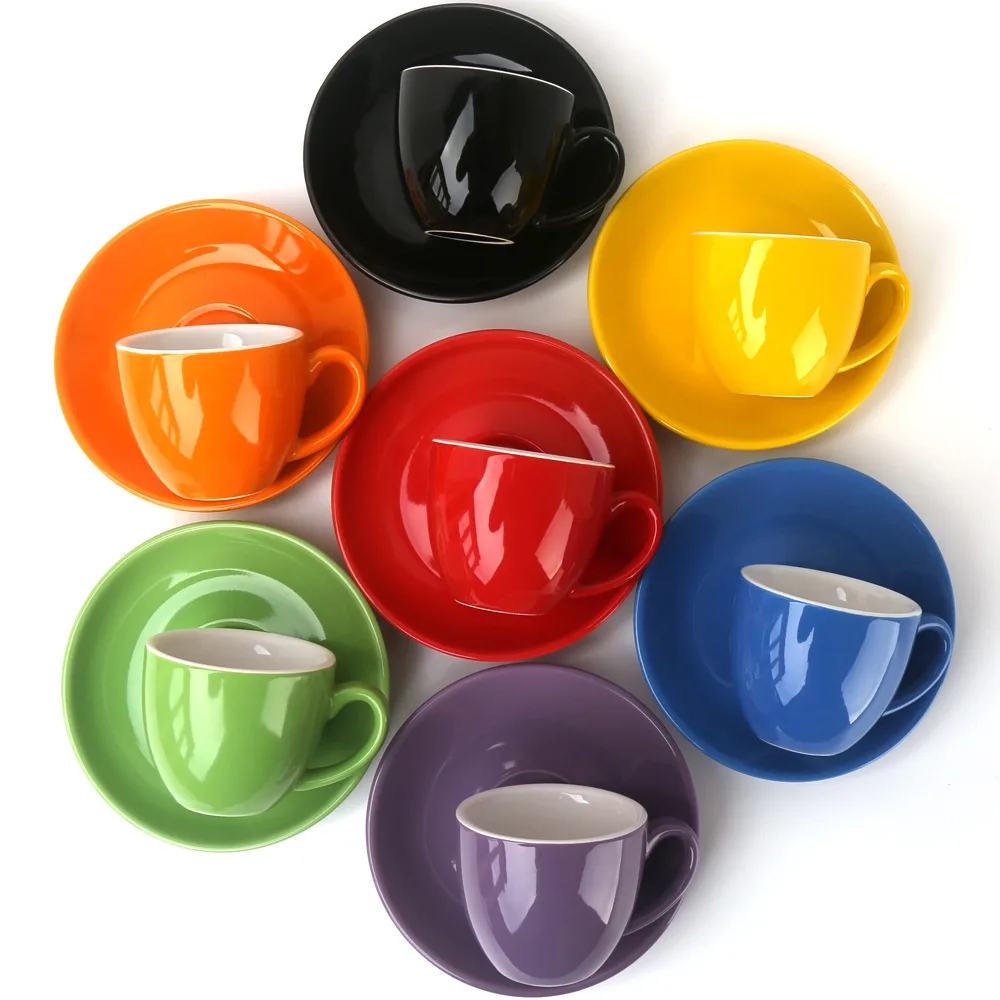 Custom colorful glazed Ceramic coffee mug And Saucers sets Espresso Coffee Cups, Customized color
Custom colorful glazed Ceramic coffee mug And Saucers sets Espresso Coffee Cups, Customized color