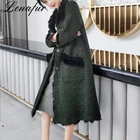 New model fashion women woolen overcoat ladies long coat
