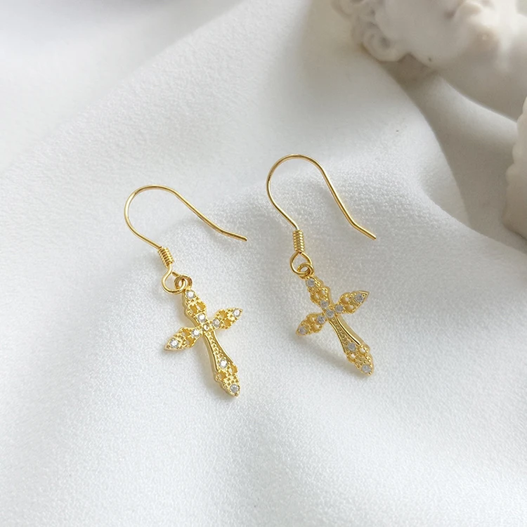 style fashion earrings s925 sterling silver jewelry golden cross ear hook earrings zircon Christmas earrings, Picture shows
style fashion earrings s925 sterling silver jewelry golden cross ear hook earrings zircon Christmas earrings, Picture shows