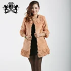 Lamb and rabbit fur coats outerwear furry for women autumn winter women clothes
