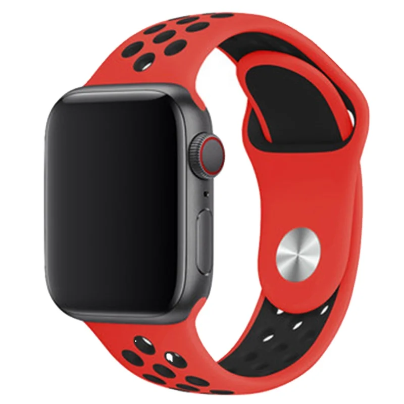 High Quality Rainbow Two Tone 41mm 42mm 45Mm Strap Sport Hollow-Out Silicone Band MenS Watch For Apple Watch Series 6 7 Se
High Quality Rainbow Two Tone 41mm 42mm 45Mm Strap Sport Hollow-Out Silicone Band MenS Watch For Apple Watch Series 6 7 Se