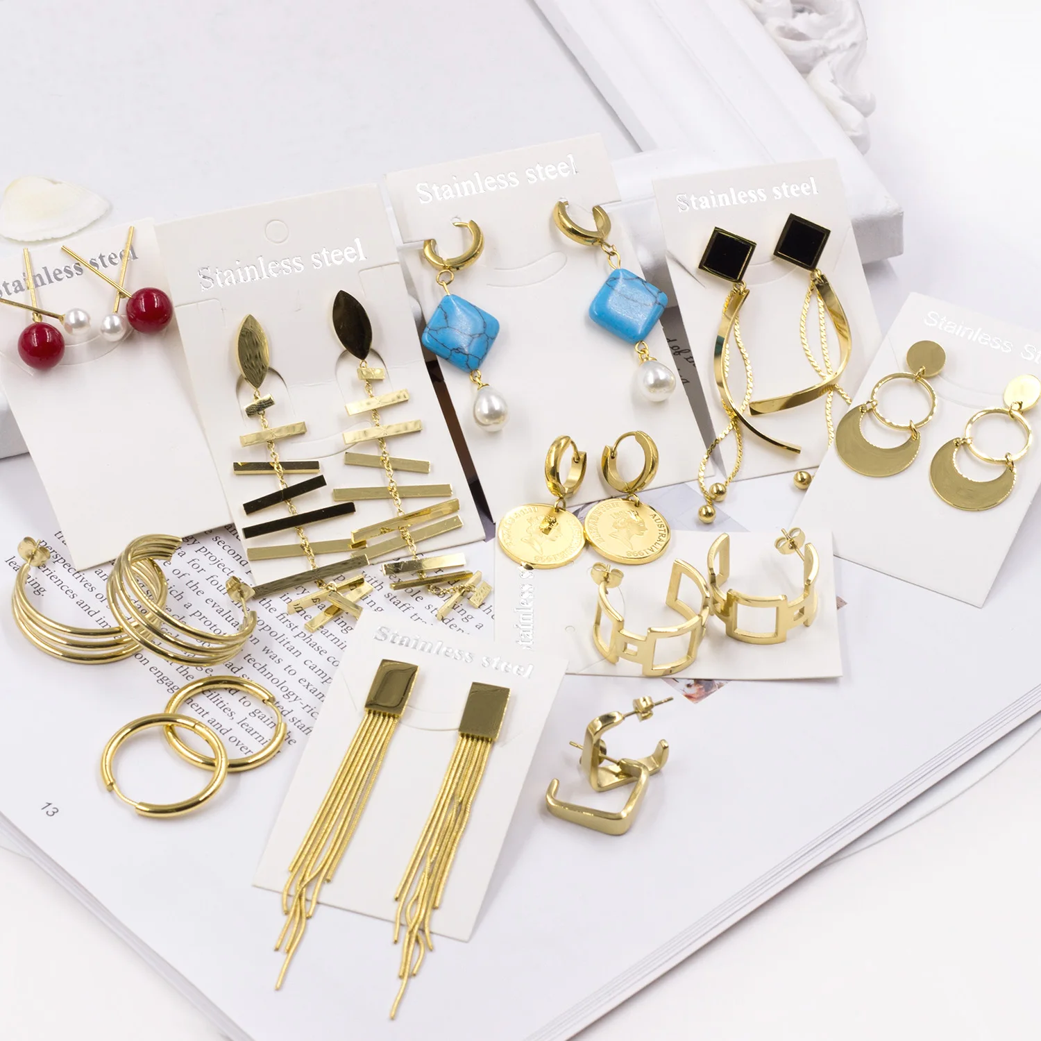 Hot Sale 14k Gold Plated Fashion Stainless Steel Stud Earring For Valentine's Day Gift
Hot Sale 14k Gold Plated Fashion Stainless Steel Stud Earring For Valentine's Day Gift