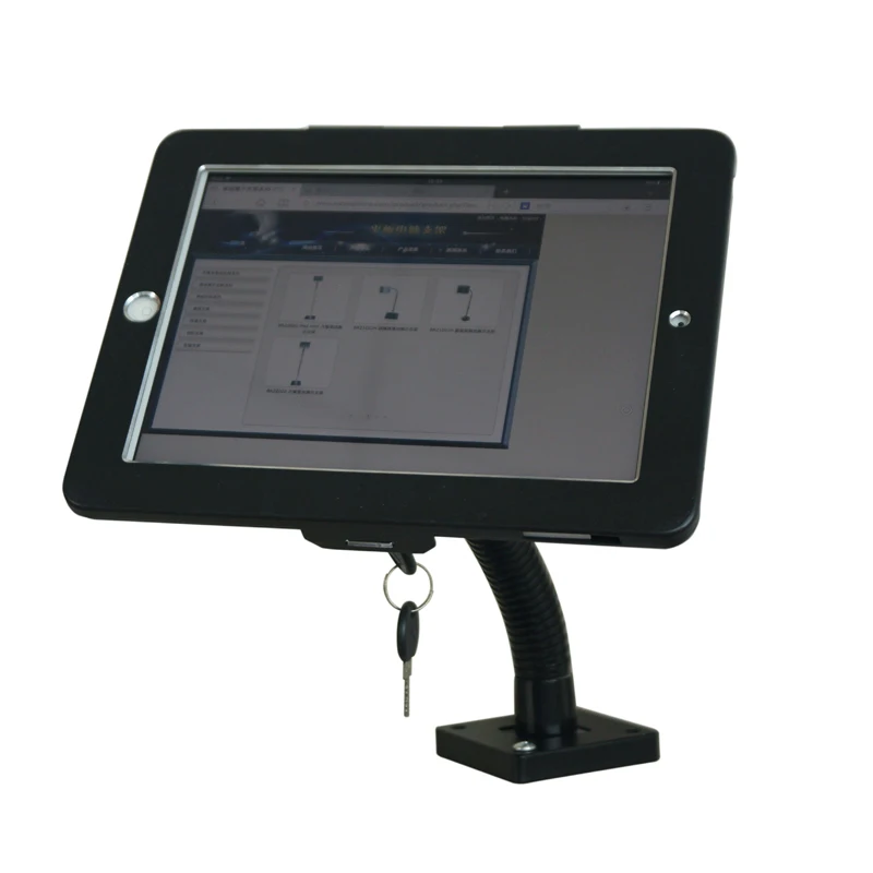 Newly adjustable security screwed desk display tablet POS anti-theft holder for tablet ipad etc., Silver
Newly adjustable security screwed desk display tablet POS anti-theft holder for tablet ipad etc., Silver