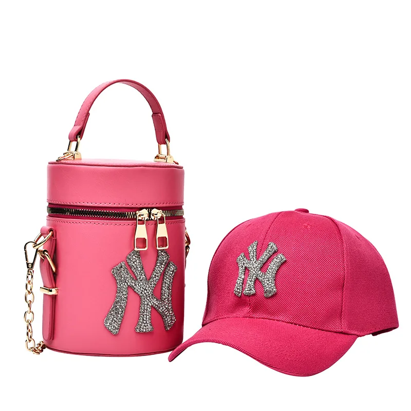 Hat and Purses Sets for Women 2021 Hot Sale New York Leather Bucket Glittery Diamnond NY Hat and Purse Set, Multi color
Hat and Purses Sets for Women 2021 Hot Sale New York Leather Bucket Glittery Diamnond NY Hat and Purse Set, Multi color