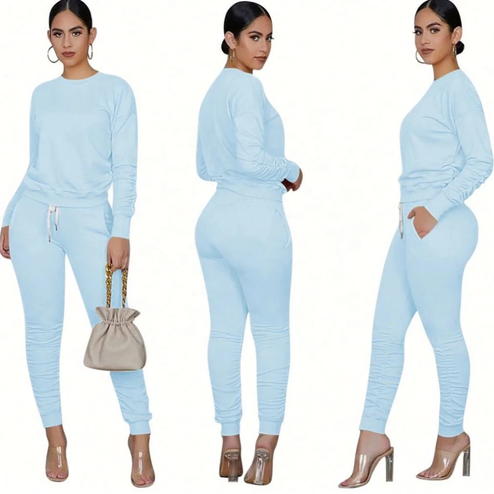 VOOGUE Blank Women's Tracksuit Two Piece Set Sportswear Casual Sweatsuits 2 Piece Summer Sets Women Wholesale
VOOGUE Blank Women's Tracksuit Two Piece Set Sportswear Casual Sweatsuits 2 Piece Summer Sets Women Wholesale