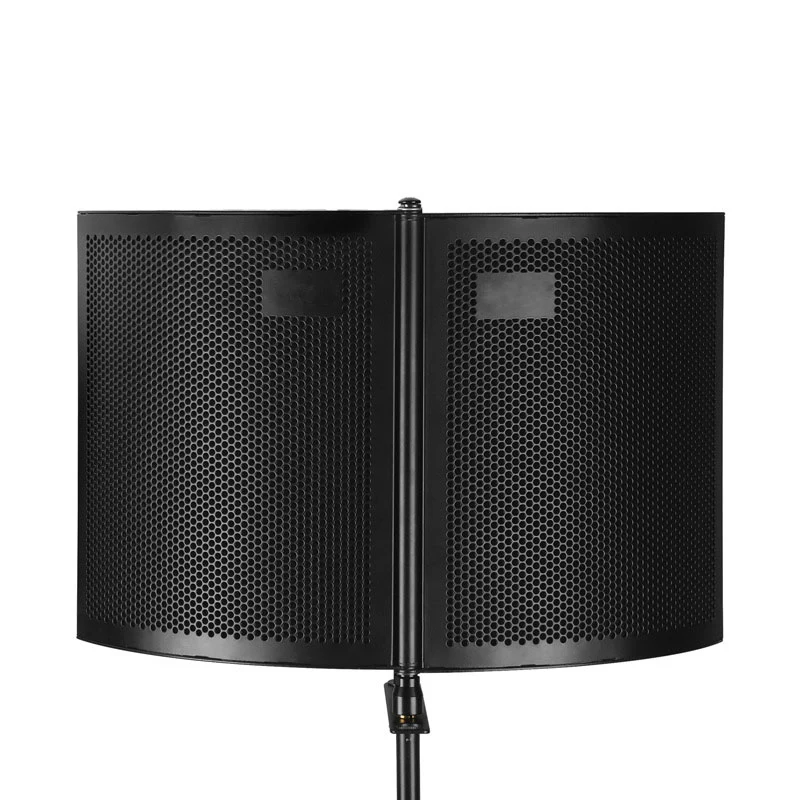 Desktop sound-absorbing foam board alloy sound-proof shield folding mic studio recording accessories, Black
Desktop sound-absorbing foam board alloy sound-proof shield folding mic studio recording accessories, Black