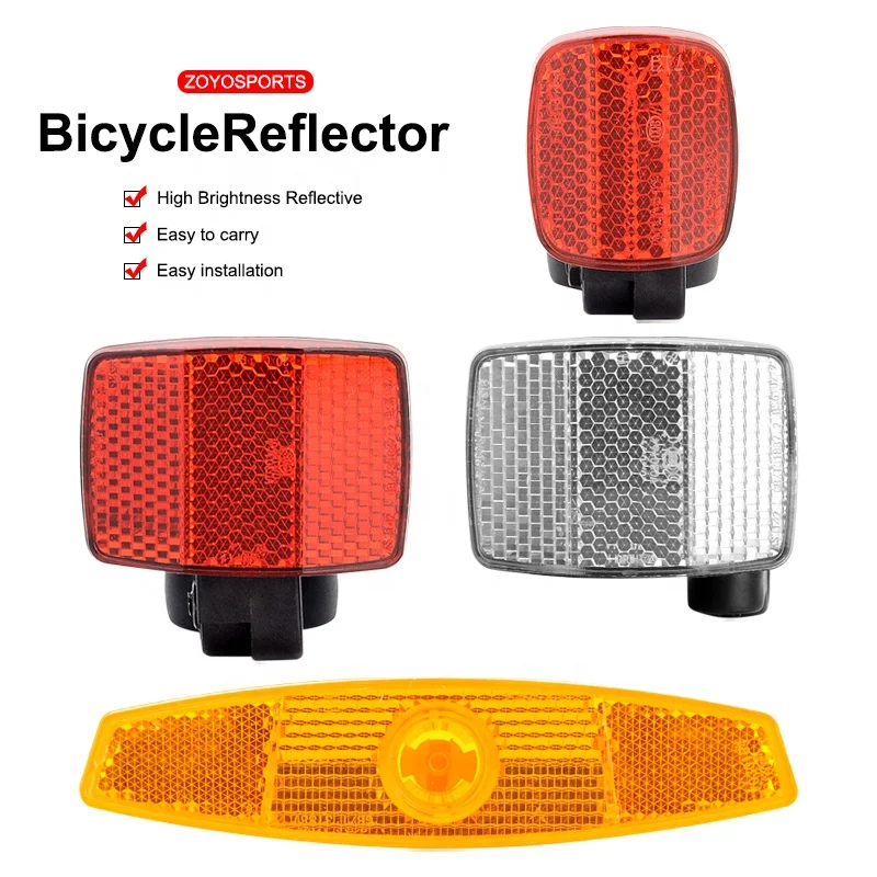 

Bike Accessories Bike Front Rear Reflector Road Safety Reflection Bicycle Wheel Spoke Reflectors Handlebar Seatpost Reflector, Red,white,yellow