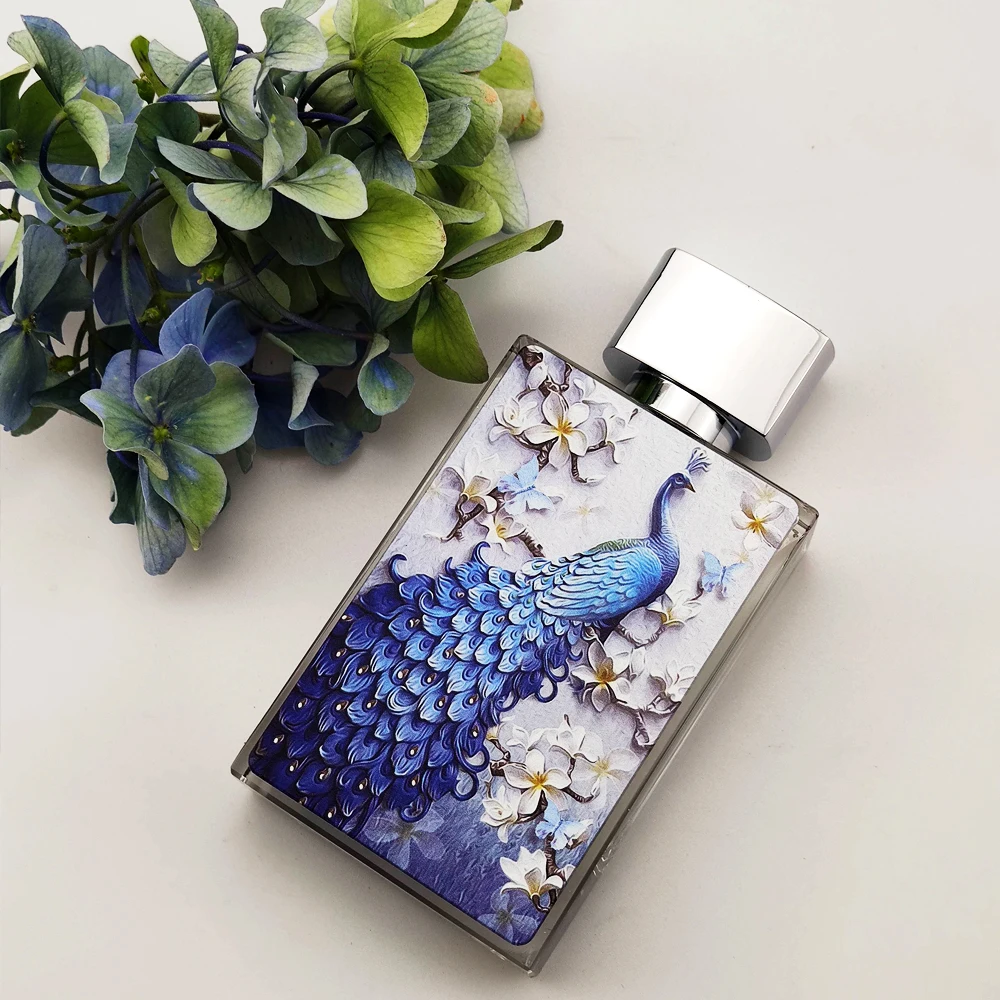 Special UV printed decorative luxury square glass perfume bottle empty sprayer cologne bottle
Special UV printed decorative luxury square glass perfume bottle empty sprayer cologne bottle