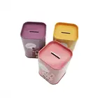 Dinghua Baby Cute Piggy Bank Cartoon animals Metal Bear Bank Money Boxes