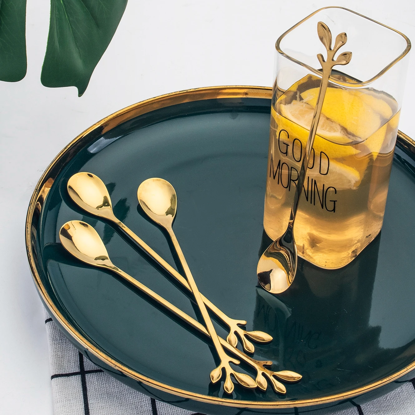 Creative long Stainless steel Coffee spoon with short Ice Cream dessert leaf spoon Set Coffee spoon, Silver gold
Creative long Stainless steel Coffee spoon with short Ice Cream dessert leaf spoon Set Coffee spoon, Silver gold