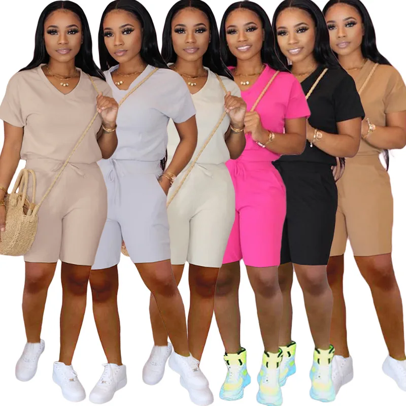 9S4U 2020 Hot selling Women Casual Solid Trousers O-Neck Short Sleeve Tie Belt 2 piece set, Customized color
9S4U 2020 Hot selling Women Casual Solid Trousers O-Neck Short Sleeve Tie Belt 2 piece set, Customized color