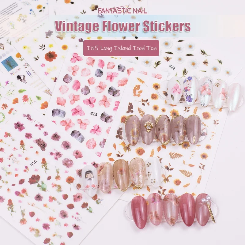 Hot Sale Children Adhesive Nail Stickers Adesivo de unha Vintage Flower Stickers for Gel Polish
Hot Sale Children Adhesive Nail Stickers Adesivo de unha Vintage Flower Stickers for Gel Polish