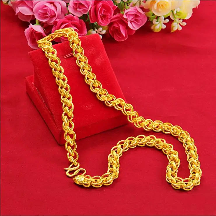Fashion style Gold plated Curb chain Men necklace dragon 24k gold necklace Rope man 24k chain dragon bracelet Part Free shipping
Fashion style Gold plated Curb chain Men necklace dragon 24k gold necklace Rope man 24k chain dragon bracelet Part Free shipping