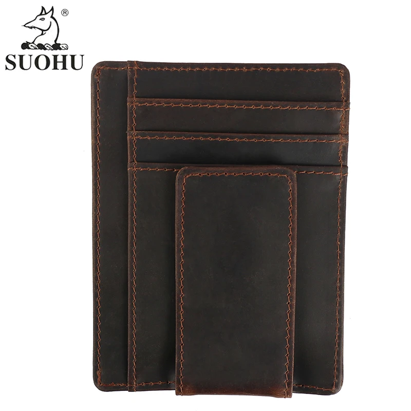 SUOHU Factory Hot Sales Minimalist Wallet Leather Rfid Slim Card Holder With Money Clip For Men, Customized color
SUOHU Factory Hot Sales Minimalist Wallet Leather Rfid Slim Card Holder With Money Clip For Men, Customized color
