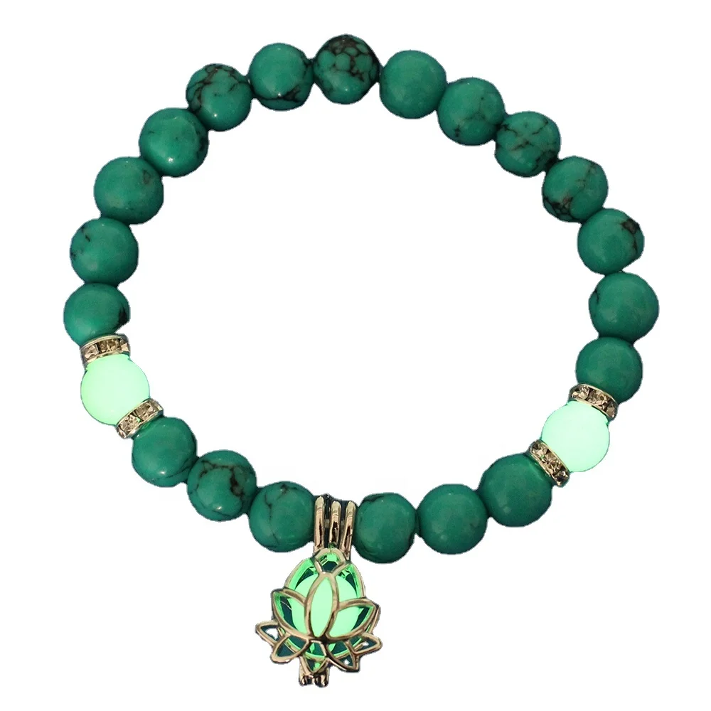 2021 Natural Stone Luminous Lotus Pendant Charm Bracelet Glow In The Dark Bead Bracelet Fluorescence Women Men Bracelet
2021 Natural Stone Luminous Lotus Pendant Charm Bracelet Glow In The Dark Bead Bracelet Fluorescence Women Men Bracelet
