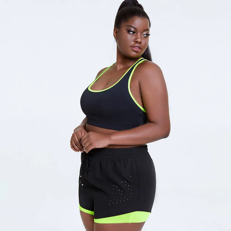 Breathable nylon yoga shorts plus size women clothing 2 piece biker shorts sets workout apparel clothes for plus size women
Breathable nylon yoga shorts plus size women clothing 2 piece biker shorts sets workout apparel clothes for plus size women