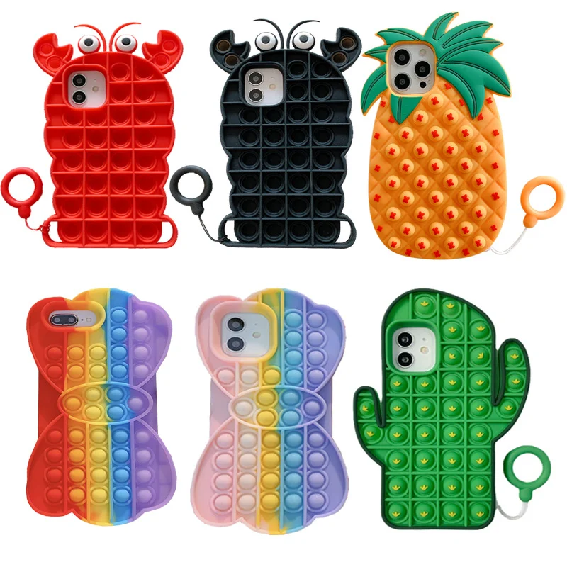 2021 Newest 3d Silicone Rainbow Cyan 11 12 XR Cactus Push Bubble Toy Fidget Pop It Phone Case For Iphone Cases, 8 colors
2021 Newest 3d Silicone Rainbow Cyan 11 12 XR Cactus Push Bubble Toy Fidget Pop It Phone Case For Iphone Cases, 8 colors