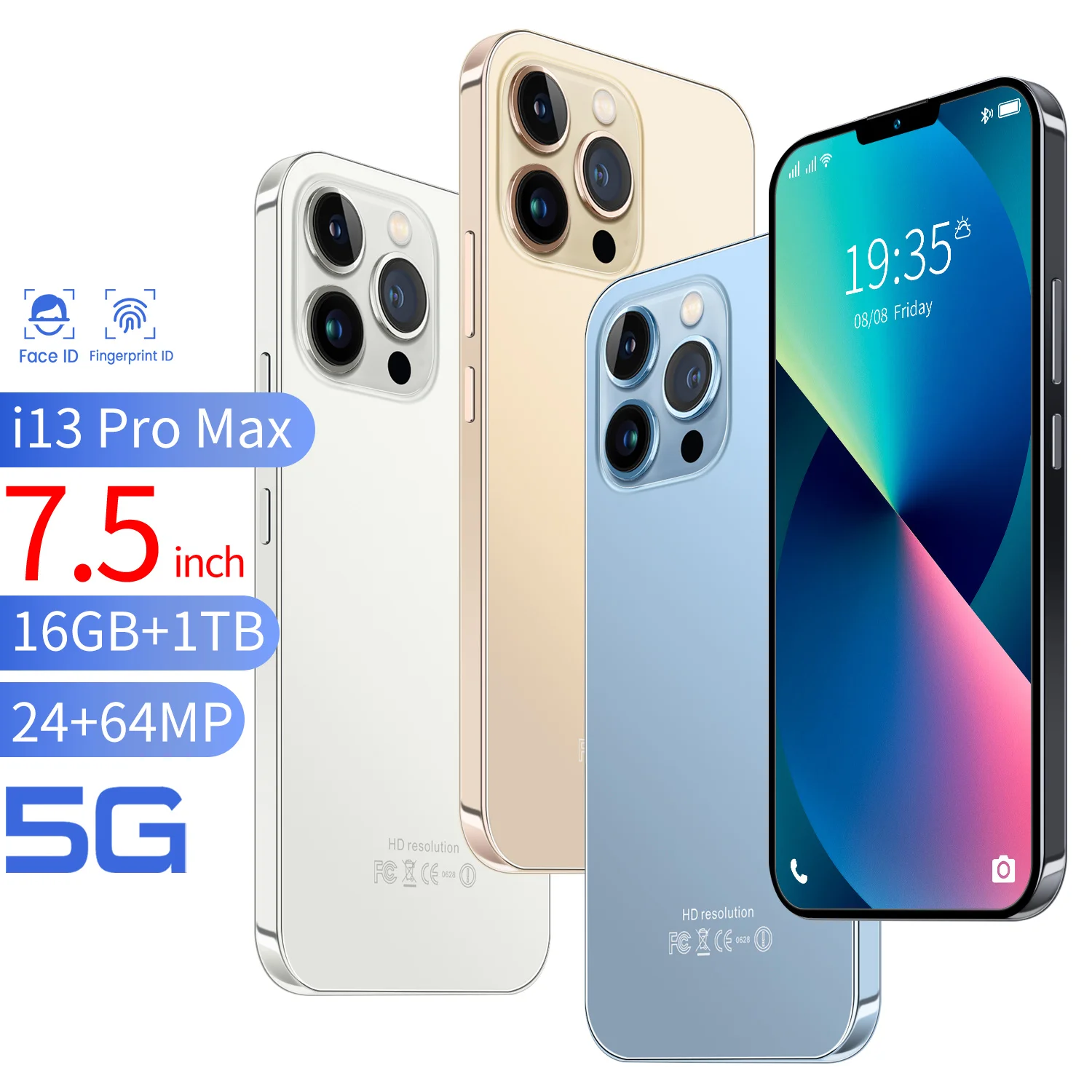 Best Price Wholesale I 13 Pro Max Smart Phones 12gb+512gb 6.5-inch Full-screen Hd 13+32mp Camera Mobile Phones
Best Price Wholesale I 13 Pro Max Smart Phones 12gb+512gb 6.5-inch Full-screen Hd 13+32mp Camera Mobile Phones