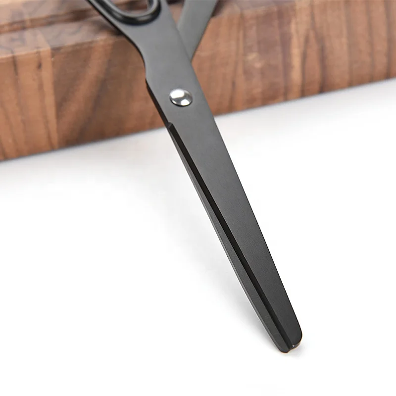Simple Design Stainless Steel Scissors, Black Non Stick-Plated Scissors