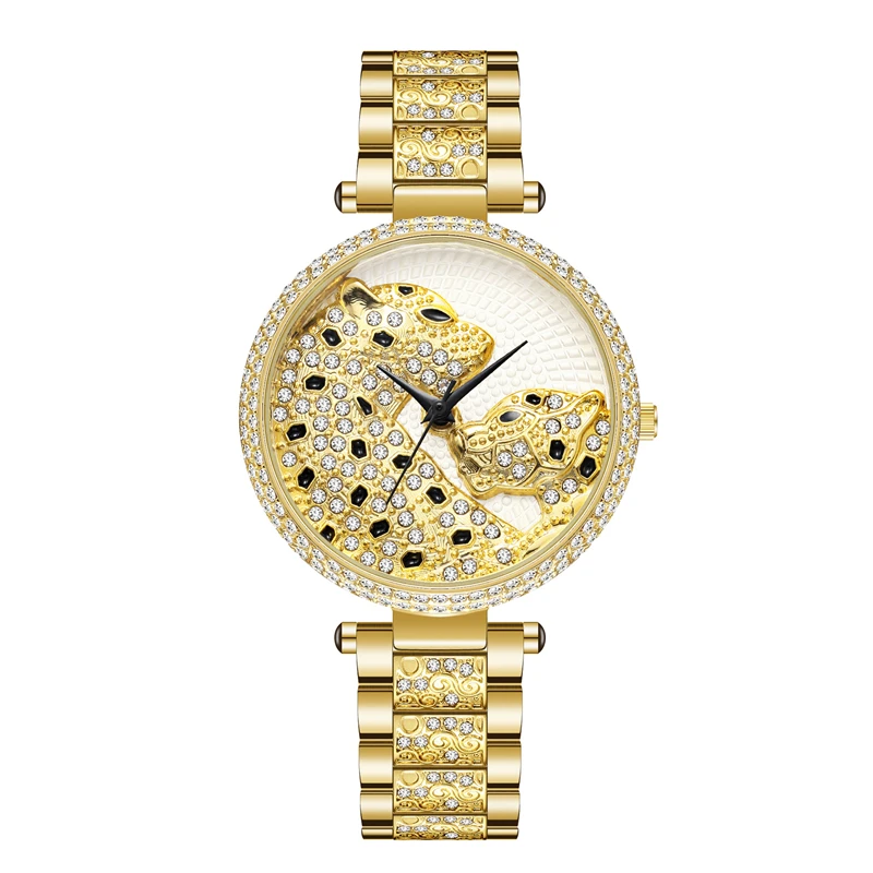 Fashion Personality Diamond-studded Leopard Print Women Watch Exquisite Leopard Print Dial Quartz Watch
Fashion Personality Diamond-studded Leopard Print Women Watch Exquisite Leopard Print Dial Quartz Watch