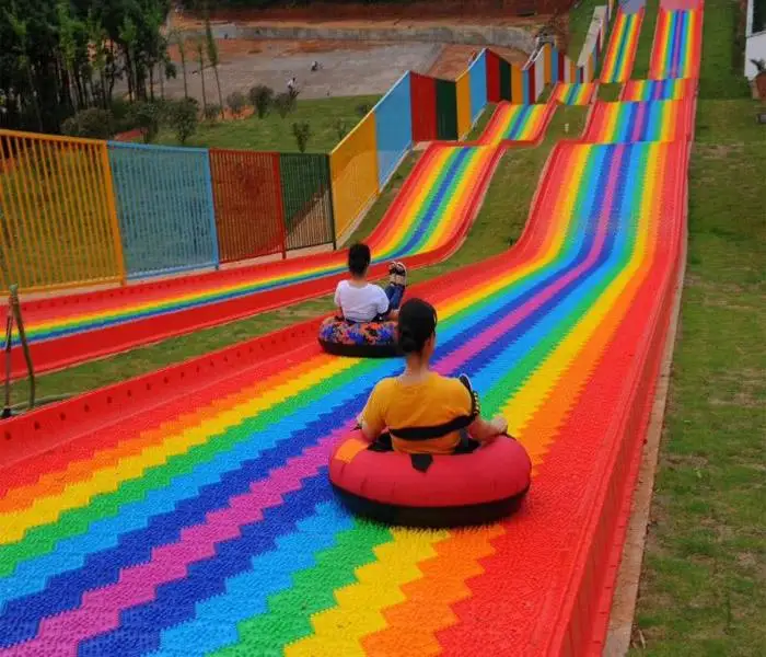 Amusement Park dry snow tubing slide HDPE rainbow color plastic artificial ski slope with snow tube
Amusement Park dry snow tubing slide HDPE rainbow color plastic artificial ski slope with snow tube