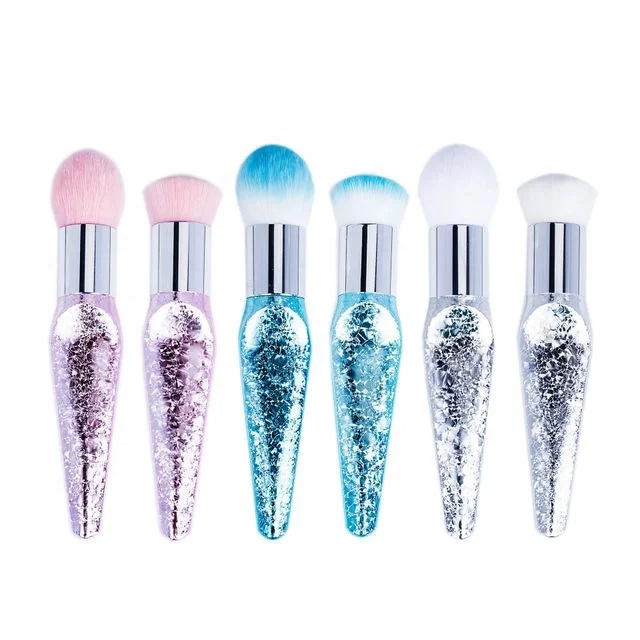 Private Label Single Glitter Flat Makeup Brush Foundation Glitter Handle Blush Powder Brush, Purple, blue, silver
Private Label Single Glitter Flat Makeup Brush Foundation Glitter Handle Blush Powder Brush, Purple, blue, silver