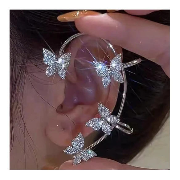 New Super Flash Full Diamond Non-piercing Earrings Jewelry High-end Luxury Shiny Cubic Zirconia Butterfly Ear Clip for Women
New Super Flash Full Diamond Non-piercing Earrings Jewelry High-end Luxury Shiny Cubic Zirconia Butterfly Ear Clip for Women