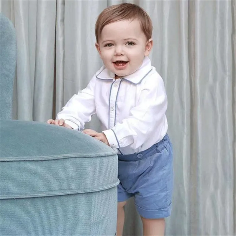 Ins Hot Sale Boys Gentleman Suit Children Boutique Clothes Set Baby Boy Birthday Outfits Long Sleeve Shirt+Short Pants
Ins Hot Sale Boys Gentleman Suit Children Boutique Clothes Set Baby Boy Birthday Outfits Long Sleeve Shirt+Short Pants