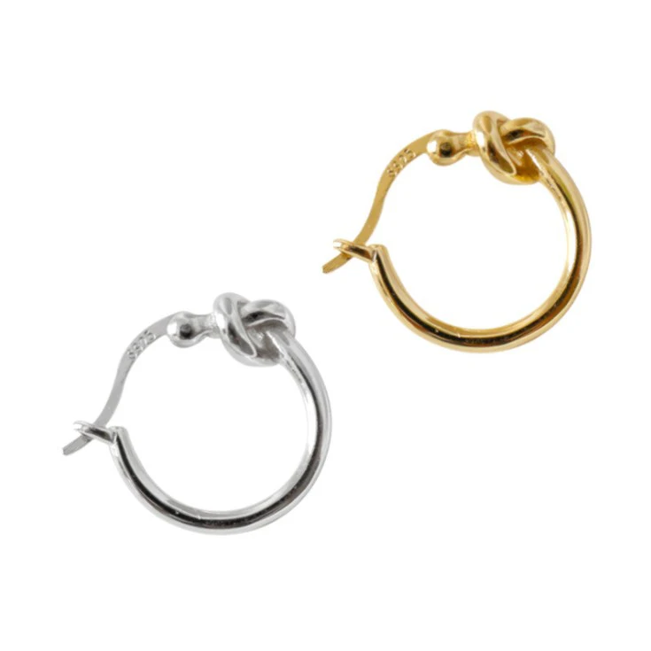 2020 Gold 925 Sterling Silver Earrings Minimalist Small Tie The Knot Huggie Hoop Earrings Jewelry For Women, Gold/silver/customize
2020 Gold 925 Sterling Silver Earrings Minimalist Small Tie The Knot Huggie Hoop Earrings Jewelry For Women, Gold/silver/customize