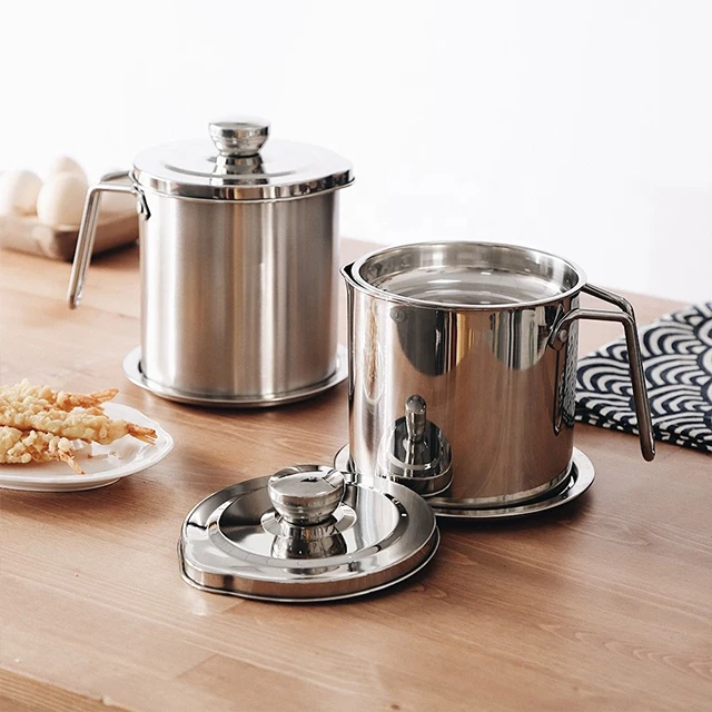 Household stainless steel kitchen filter oil pot non-slip stainless steel home cooking oil pot oil kettle with handle, Custom color
Household stainless steel kitchen filter oil pot non-slip stainless steel home cooking oil pot oil kettle with handle, Custom color
