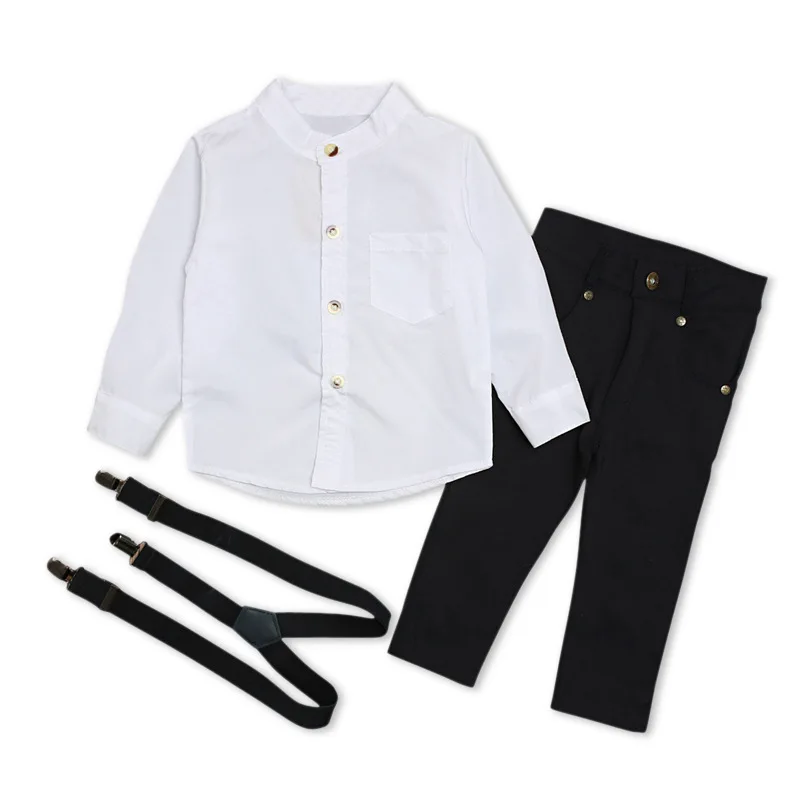 spring and autumn boys' gentleman's wear long sleeve white shirt top + trousers 2-piece children's wear
spring and autumn boys' gentleman's wear long sleeve white shirt top + trousers 2-piece children's wear