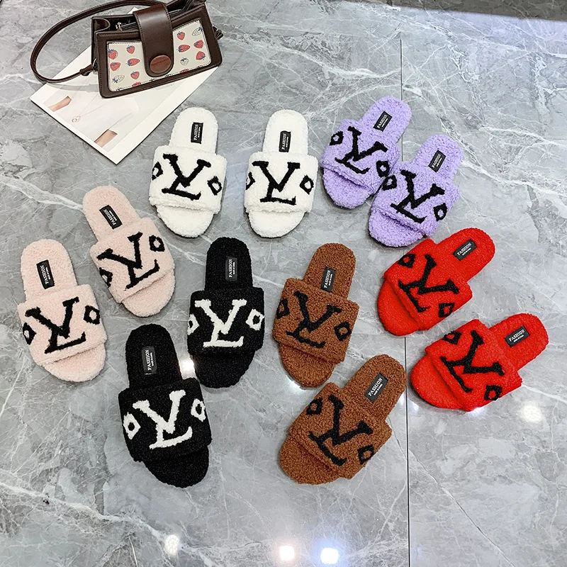 Luxury Letter Plush Slippers Wedding Slippers Ladies Lamb Wool Shoes, Customized color
Luxury Letter Plush Slippers Wedding Slippers Ladies Lamb Wool Shoes, Customized color