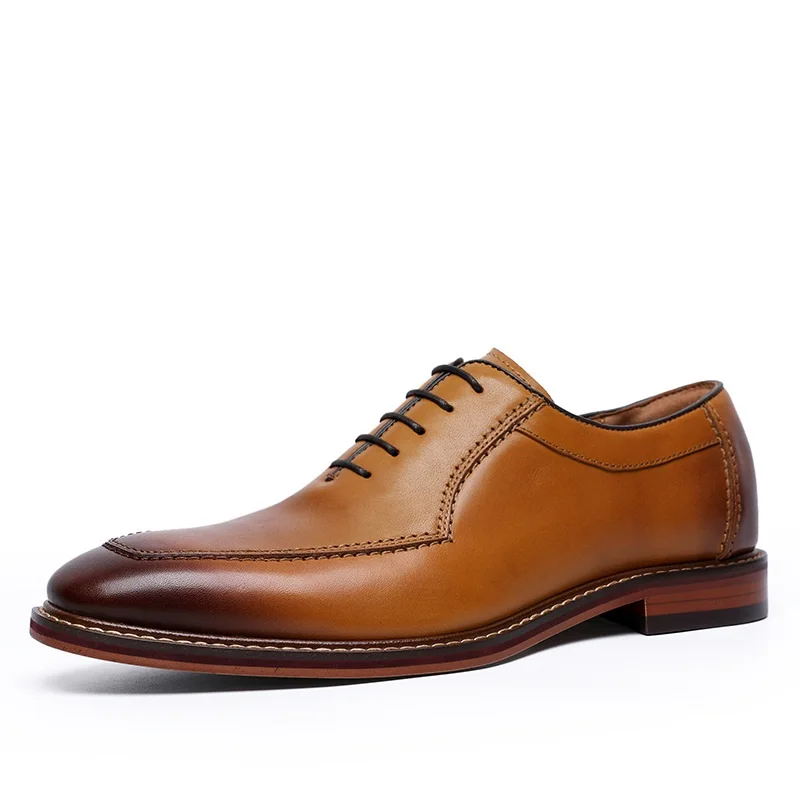 S0005B High cost performance wear-resistant rubber sole non-slip memory sponge insoles lace-up leather formal men's shoes
S0005B High cost performance wear-resistant rubber sole non-slip memory sponge insoles lace-up leather formal men's shoes