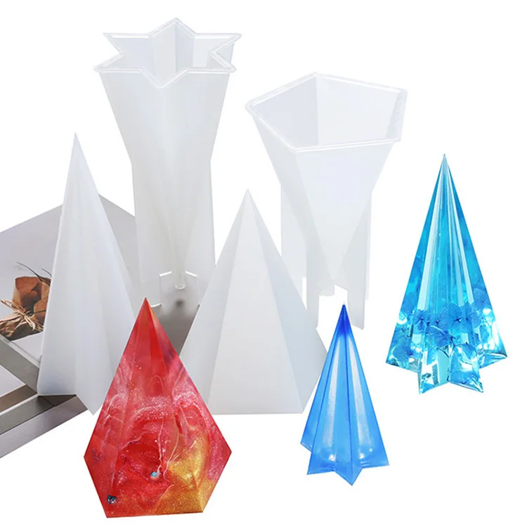 DIY Resin Hexagon Cone Star design Silicone Mold for Ring Holder Candle, Customized color
DIY Resin Hexagon Cone Star design Silicone Mold for Ring Holder Candle, Customized color